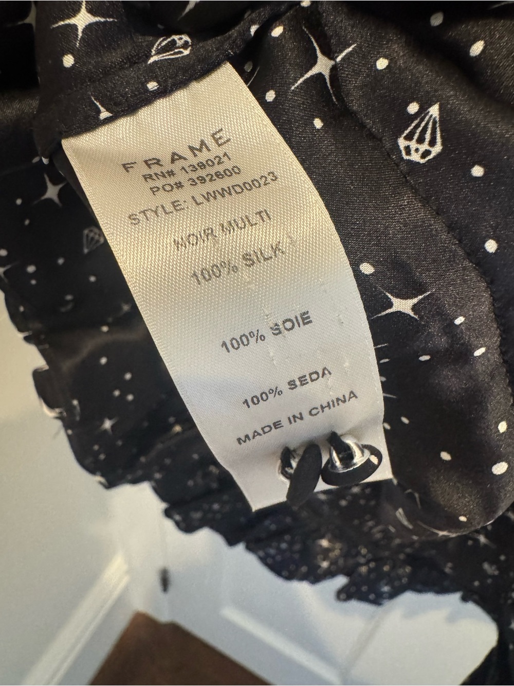 Frame Black Star-Print Ruffle Dress - Picture 6 of 6
